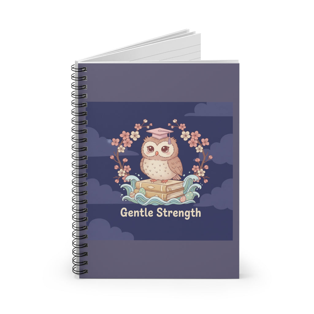 Owl Spiral Notebook – Gentle Strength