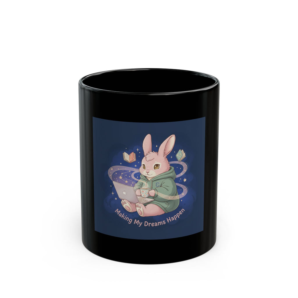 Bunny Black Mug 11oz