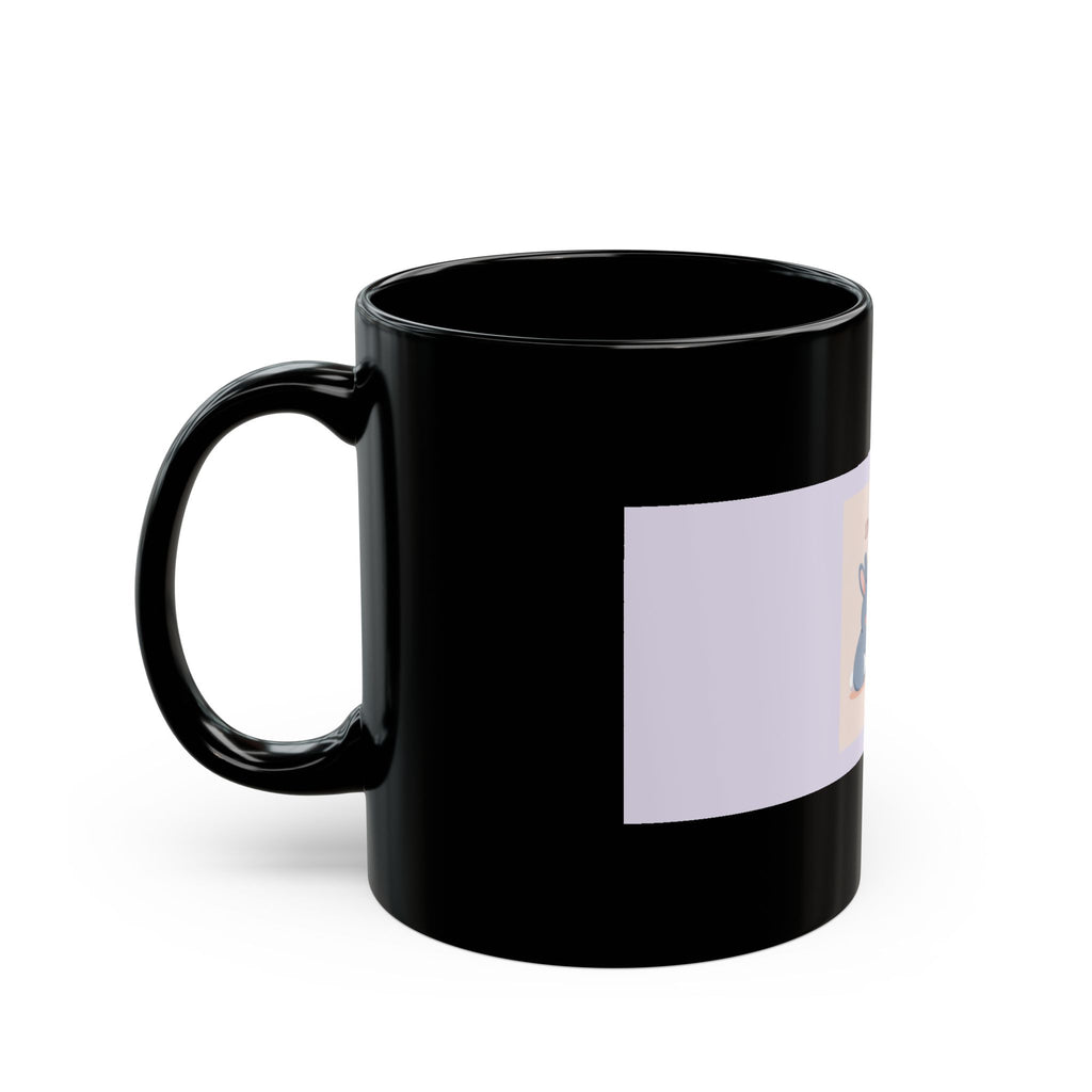 "LOVE CAN BE SOFT" Black Cat Black Mug | College Girl Gift | Fashion | KayKay Classics