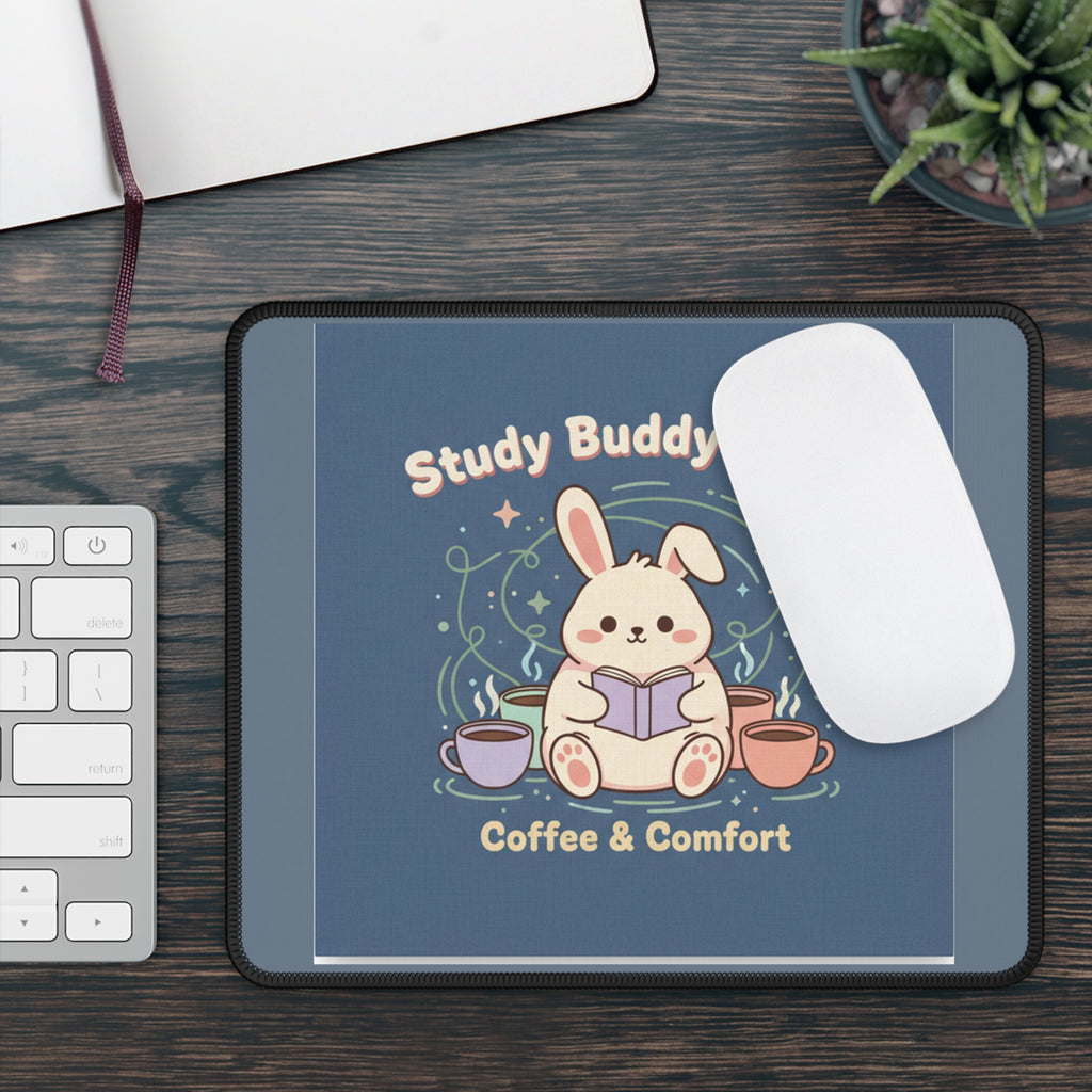 Bunny Mouse Pad – Study Buddy Vibes Coffee Comfort