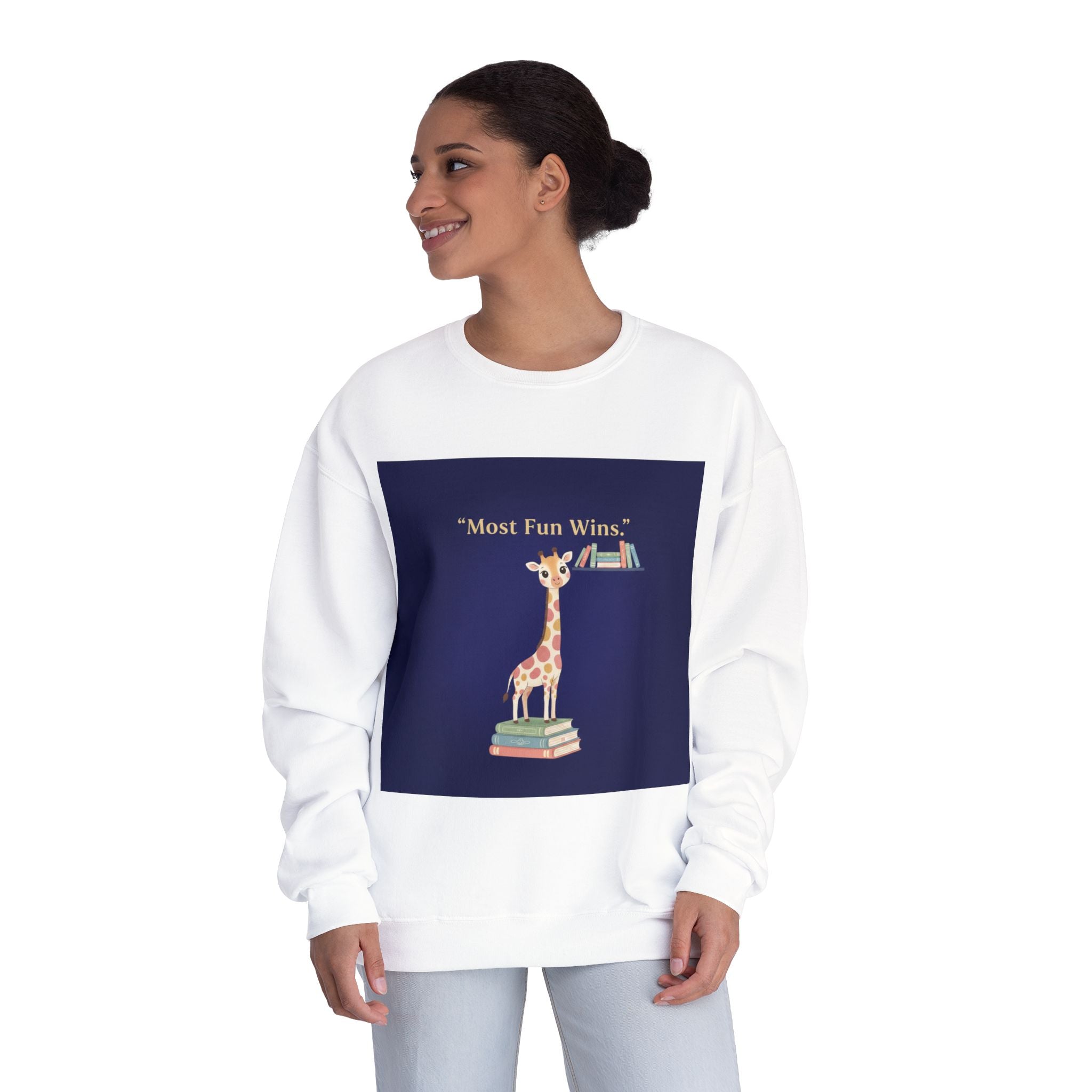 Giraffe Crewneck Sweatshirt – Most Fun Wins