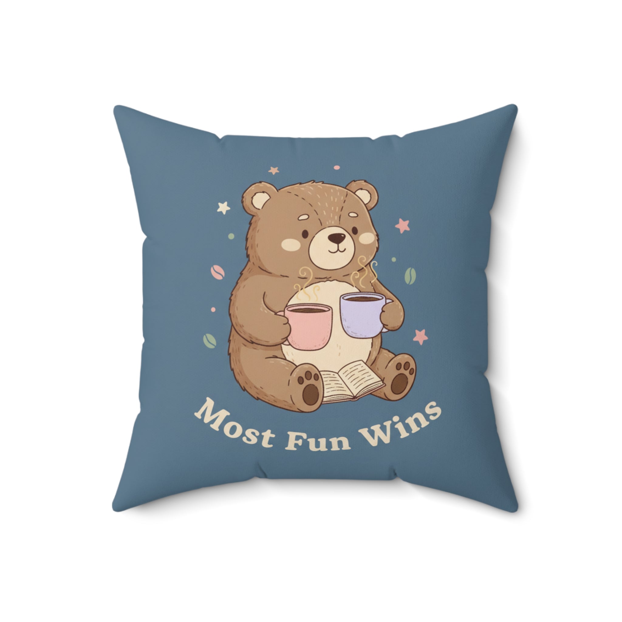Bear Square Pillow – Most Fun Wins