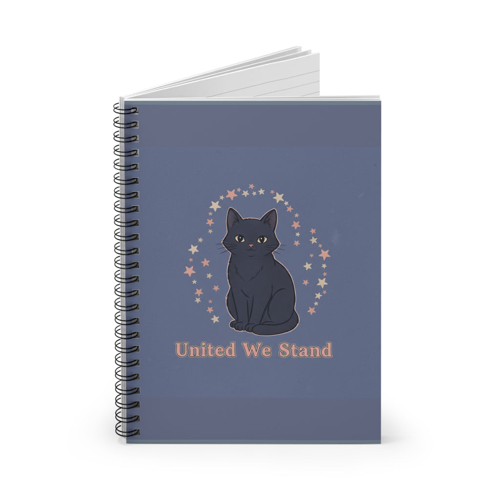 Black Cat Spiral Notebook – United We Stand