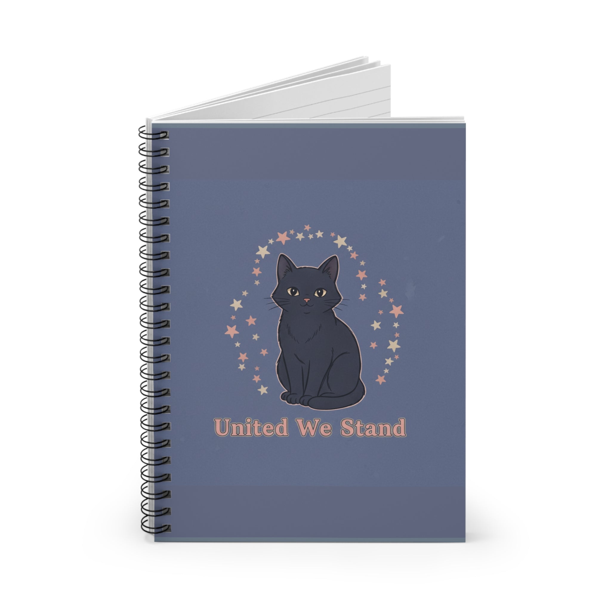 Black Cat Spiral Notebook – United We Stand