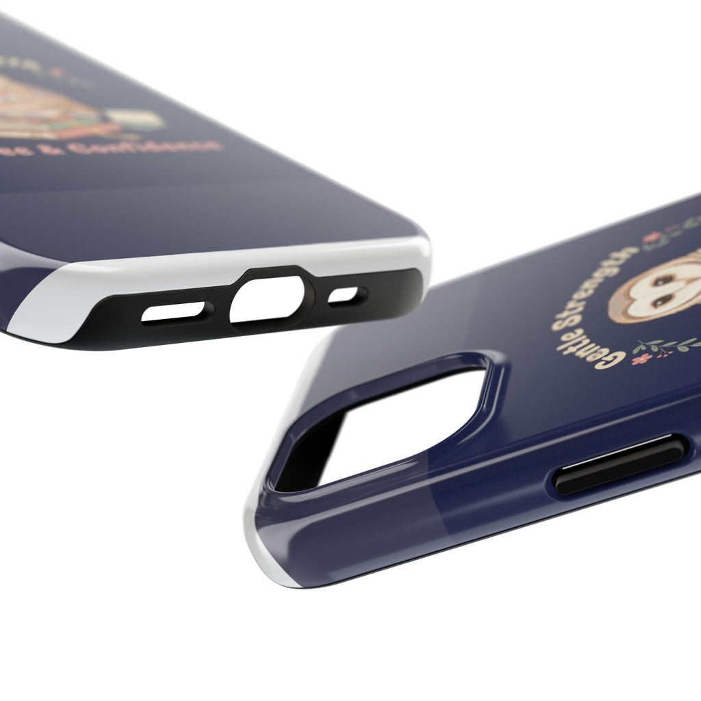 Owl Tough Phone Case – Gentle Strength Coffee Confidence