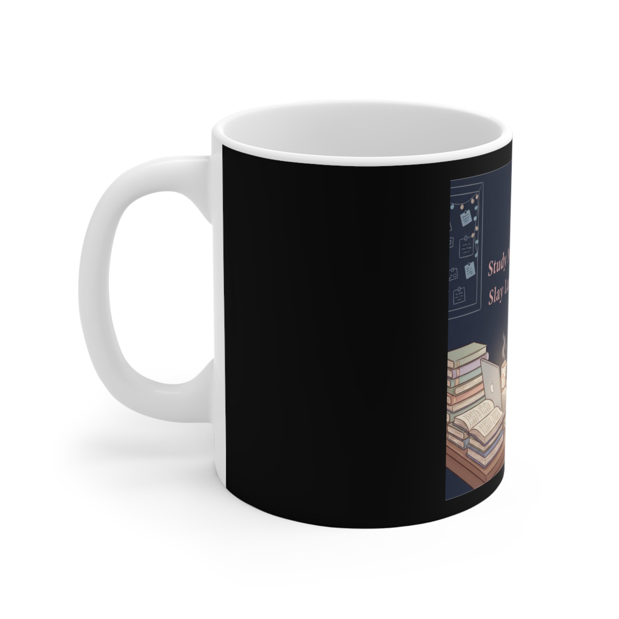 Rabbit Mug 11oz – Study Now, Slay Later