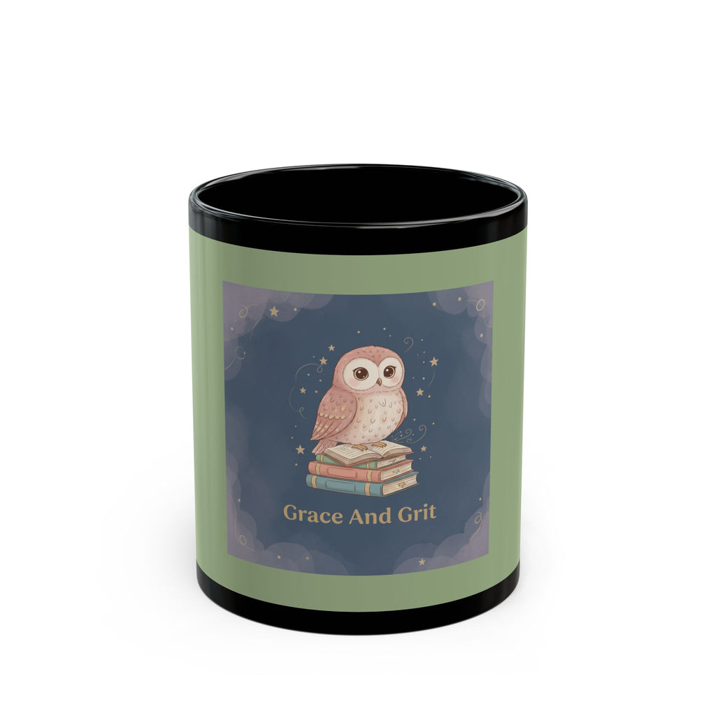 Owl Black Mug 11oz – Grace and Grit