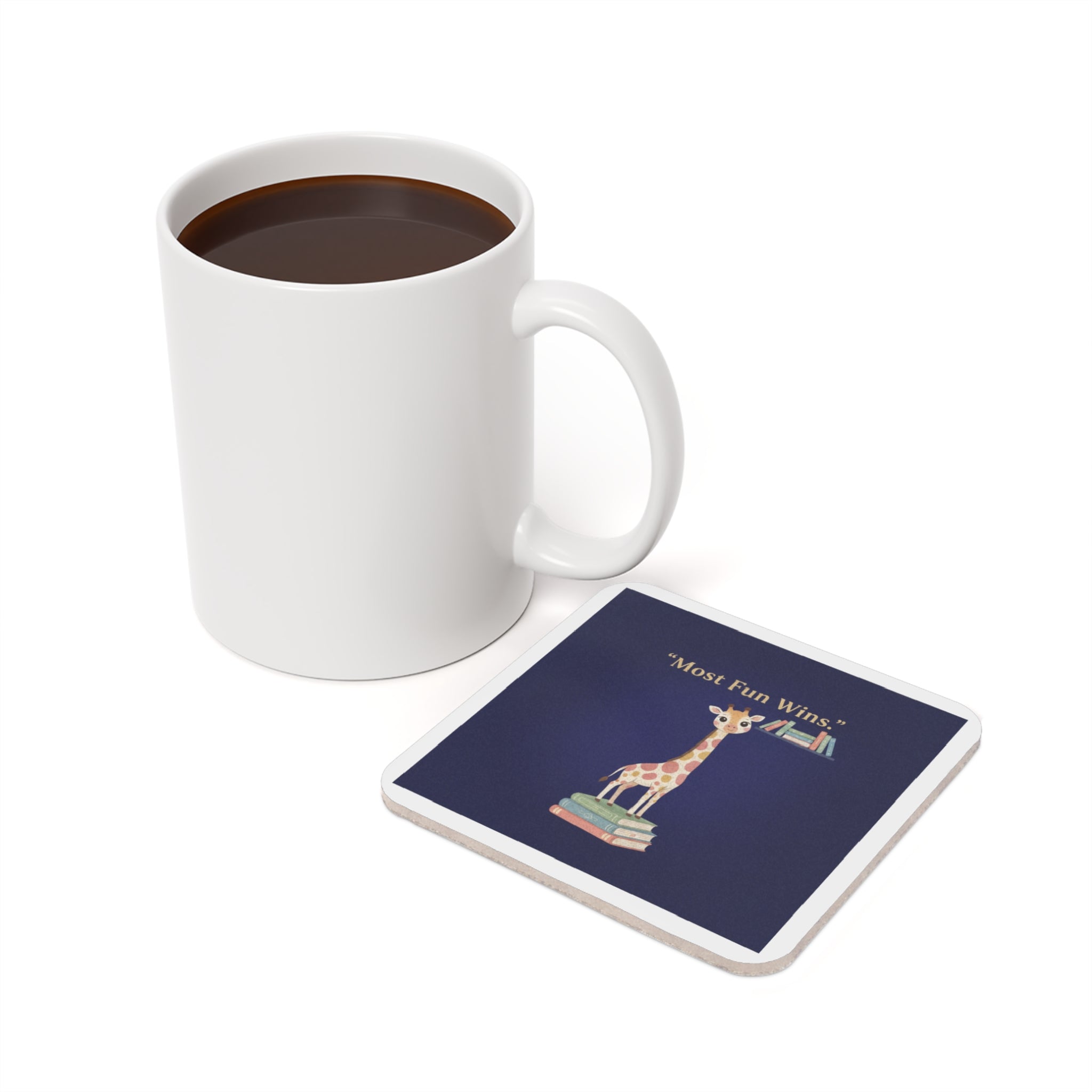 Giraffe Cork Coaster – Most Fun Wins