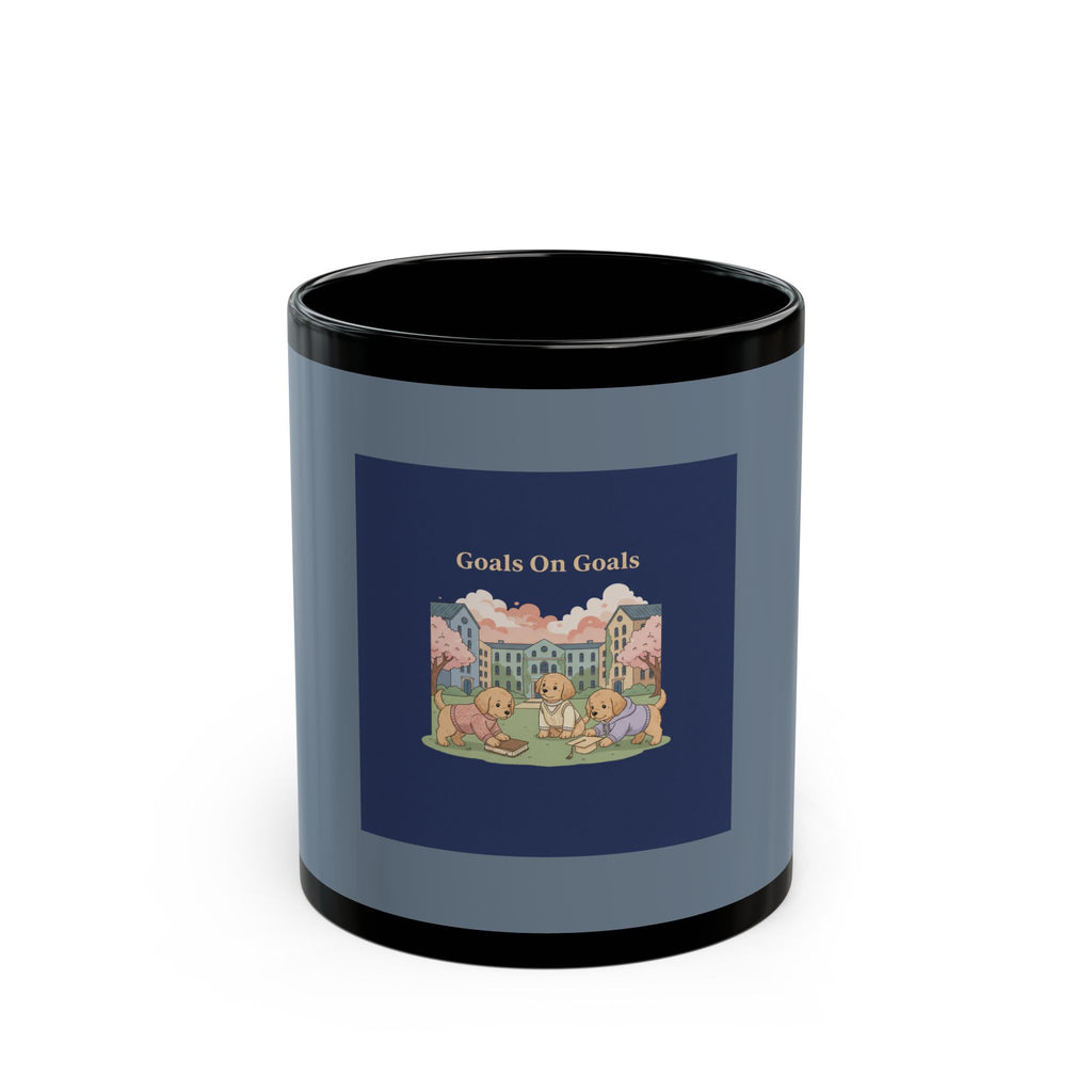 Goals on Goals Black Mug 11oz – Unique Gift