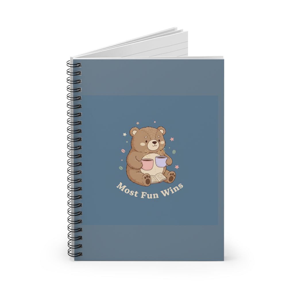 Bear Spiral Notebook – Most Fun Wins