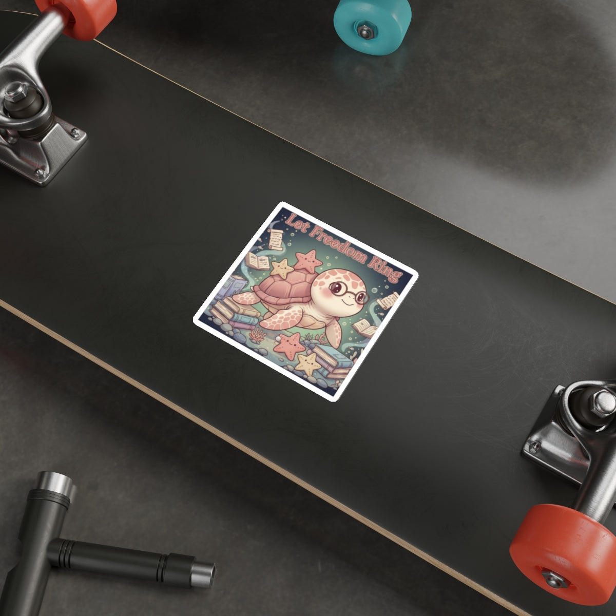 Turtle Die-Cut Sticker – Let Freedom Ring