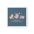 Cats With Glasses Cork Coaster – Library Days Are the Best Days