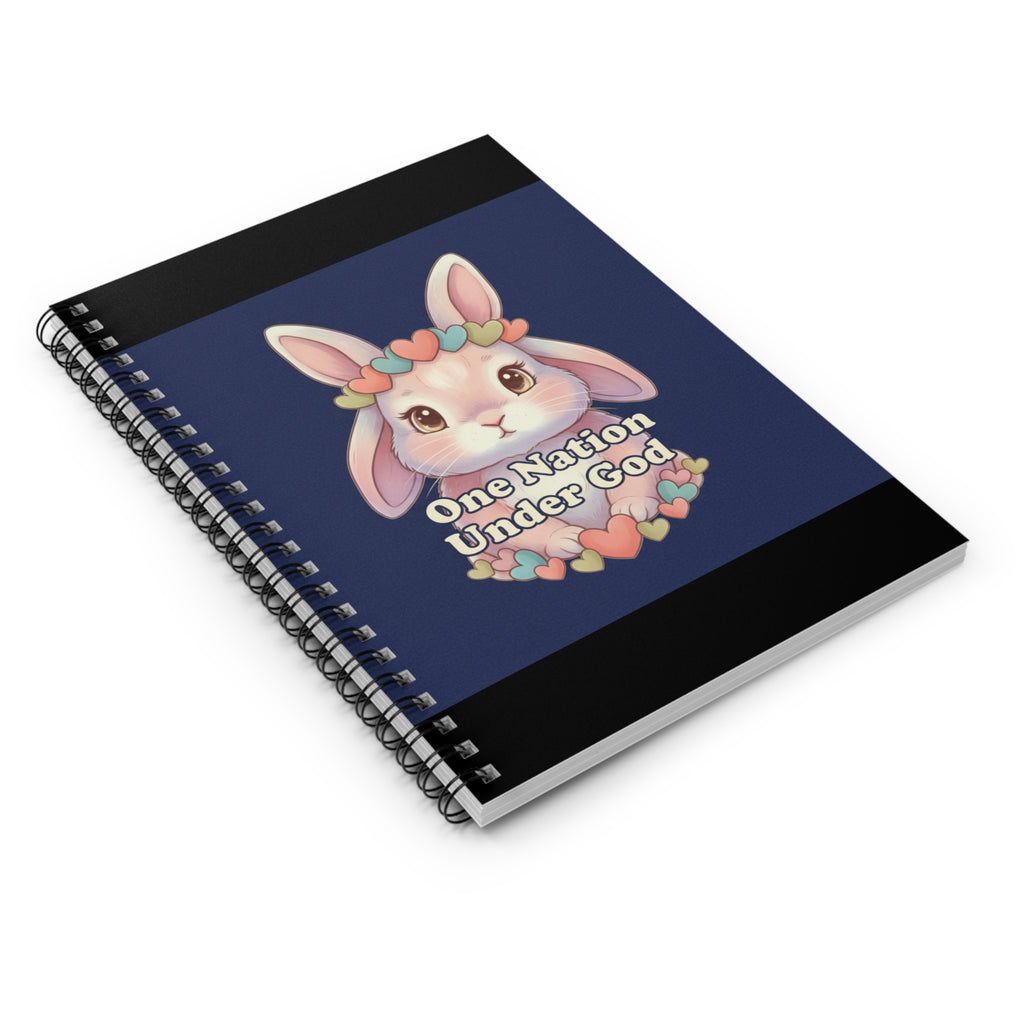 Bunny Spiral Notebook – One Nation Under God