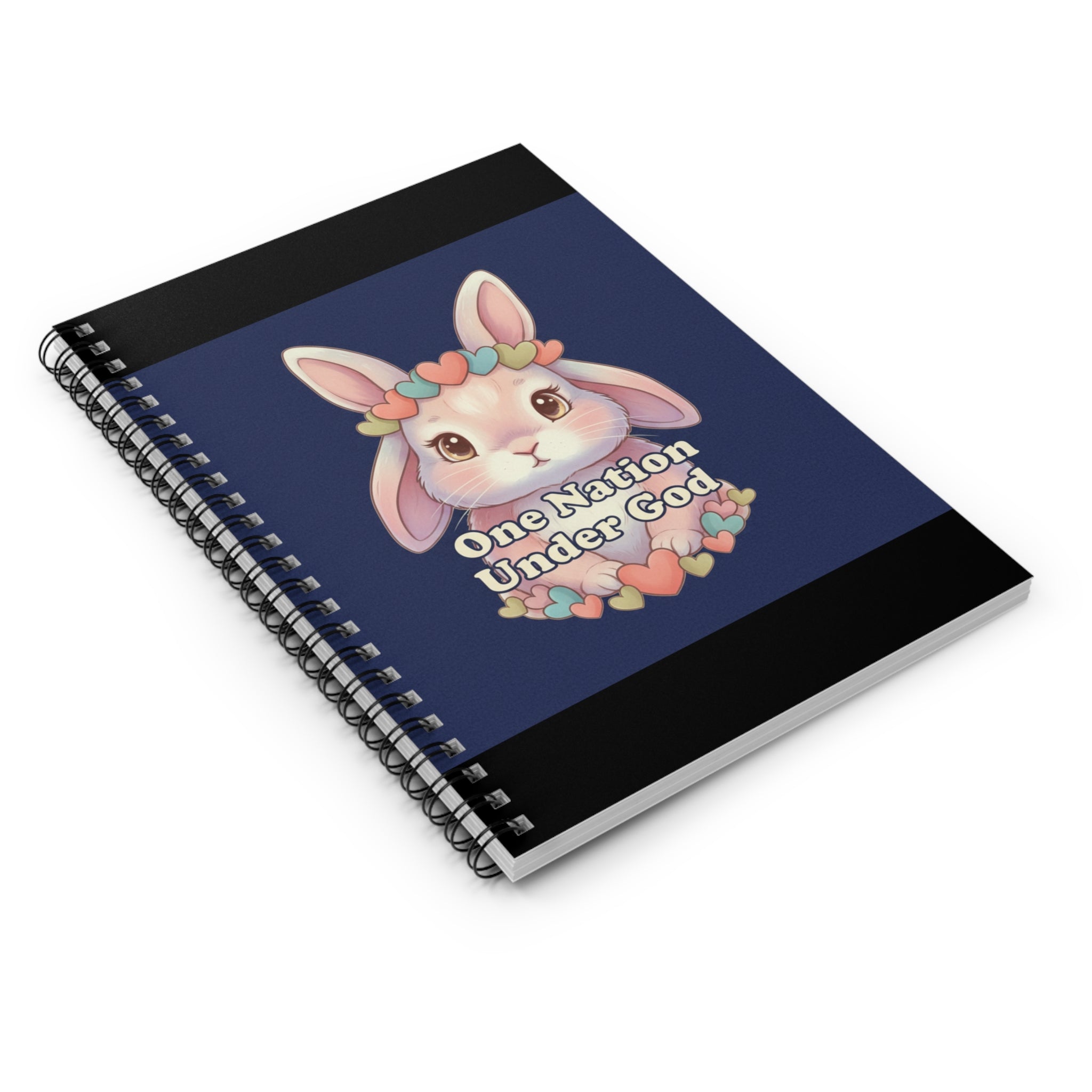Bunny Spiral Notebook – One Nation Under God