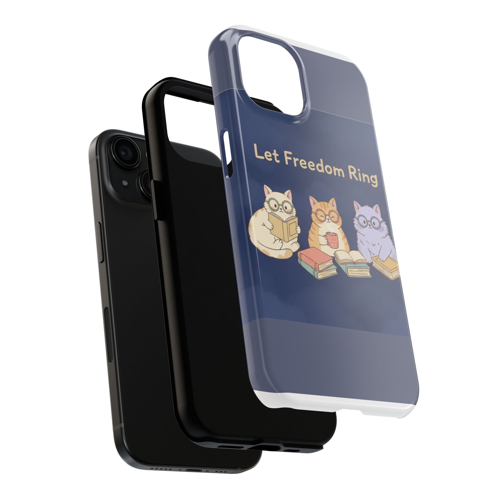 Cats With Glasses Tough Phone Case – Let Freedom Ring