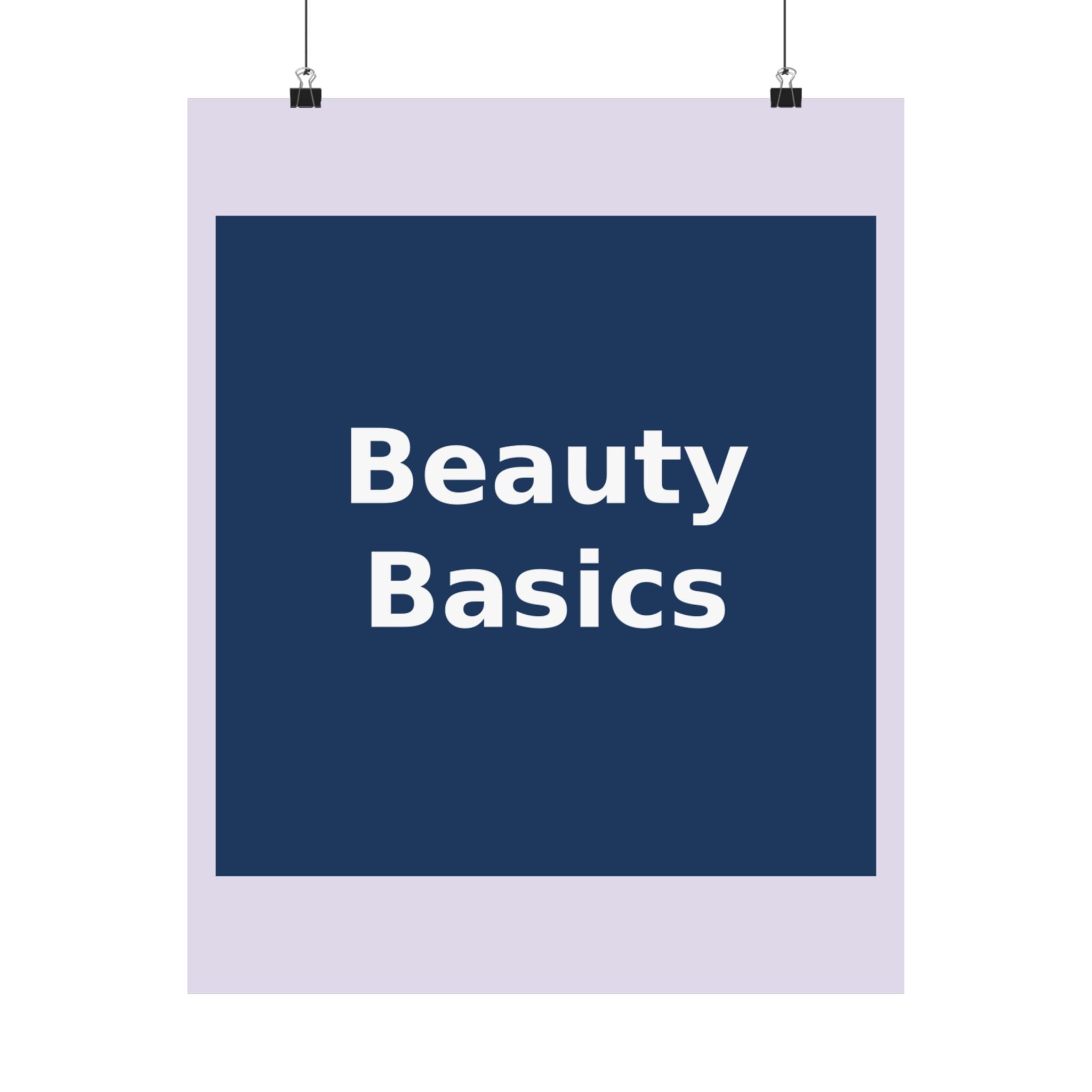 "Beauty Basics" Black Cat Poster | College Girl Gift | Fashion | KayKay Classics