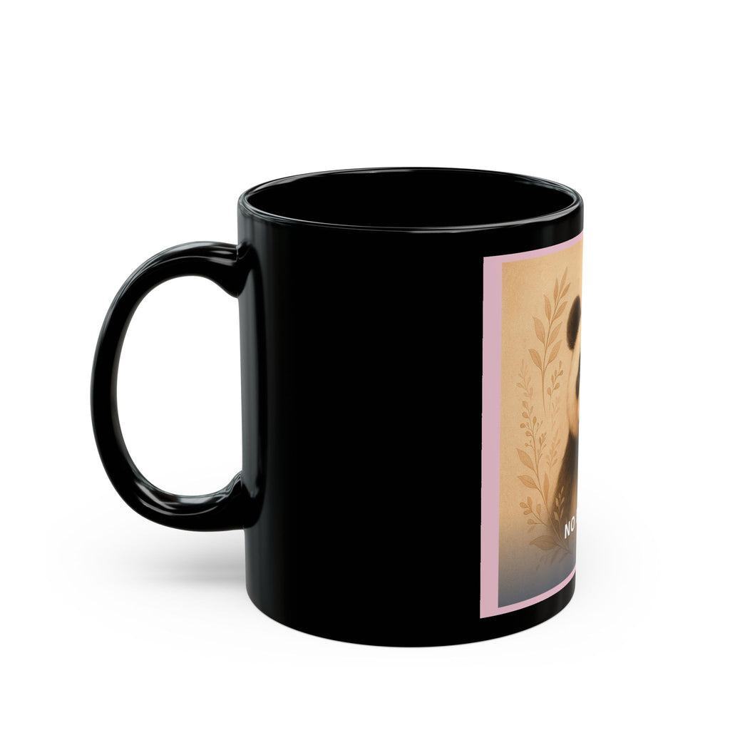 "No Excuses" Black Cat Black Mug | College Girl Gift | Fashion | KayKay Classics