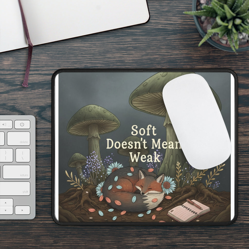 Fox Mouse Pad – Soft Doesnt Mean Weak