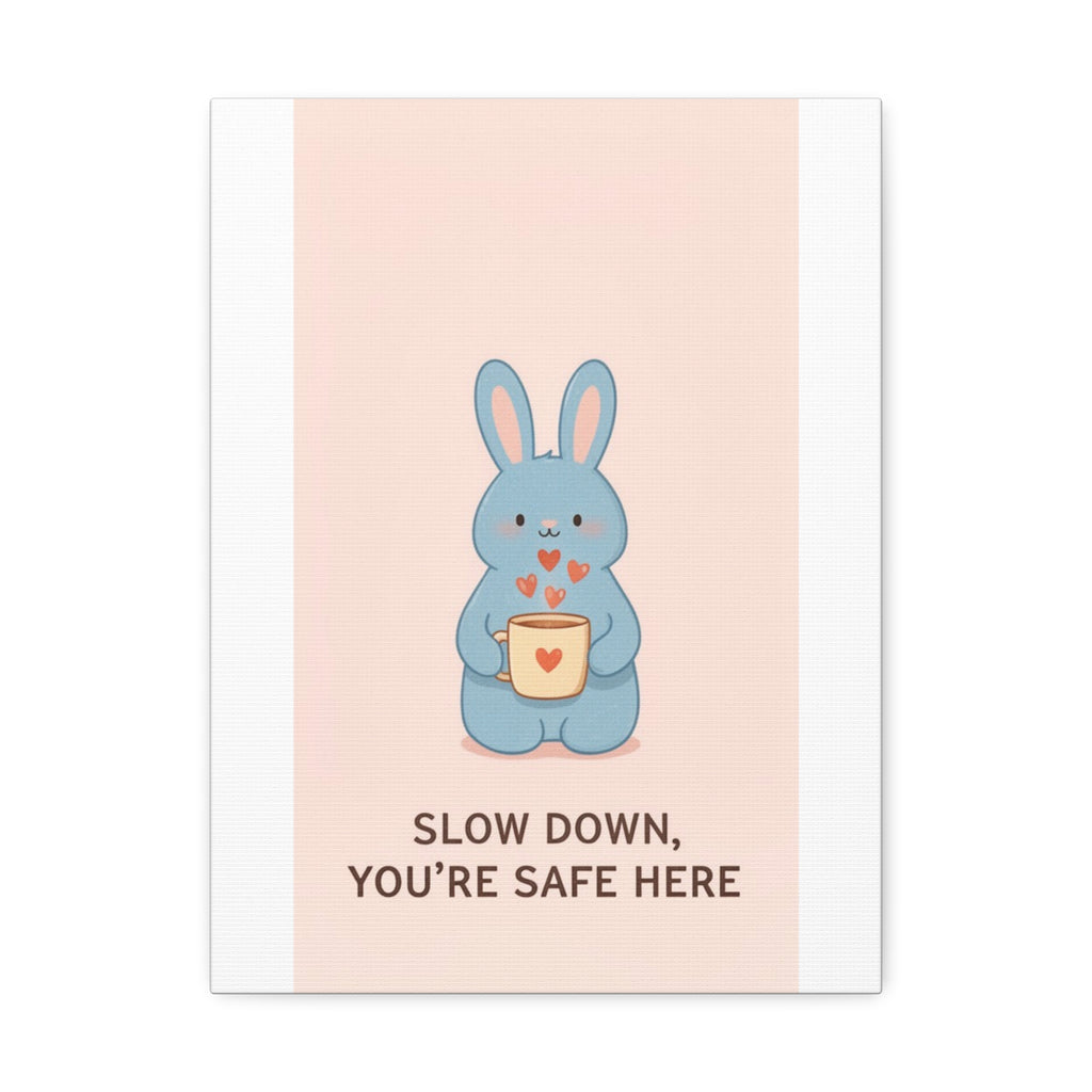 SLOW DOWN, YOURE SAFE HERE Canvas
