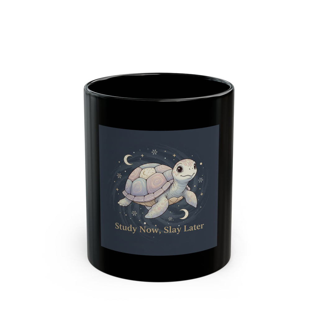 Bunny Black Mug 11oz – Study Now Slay Later