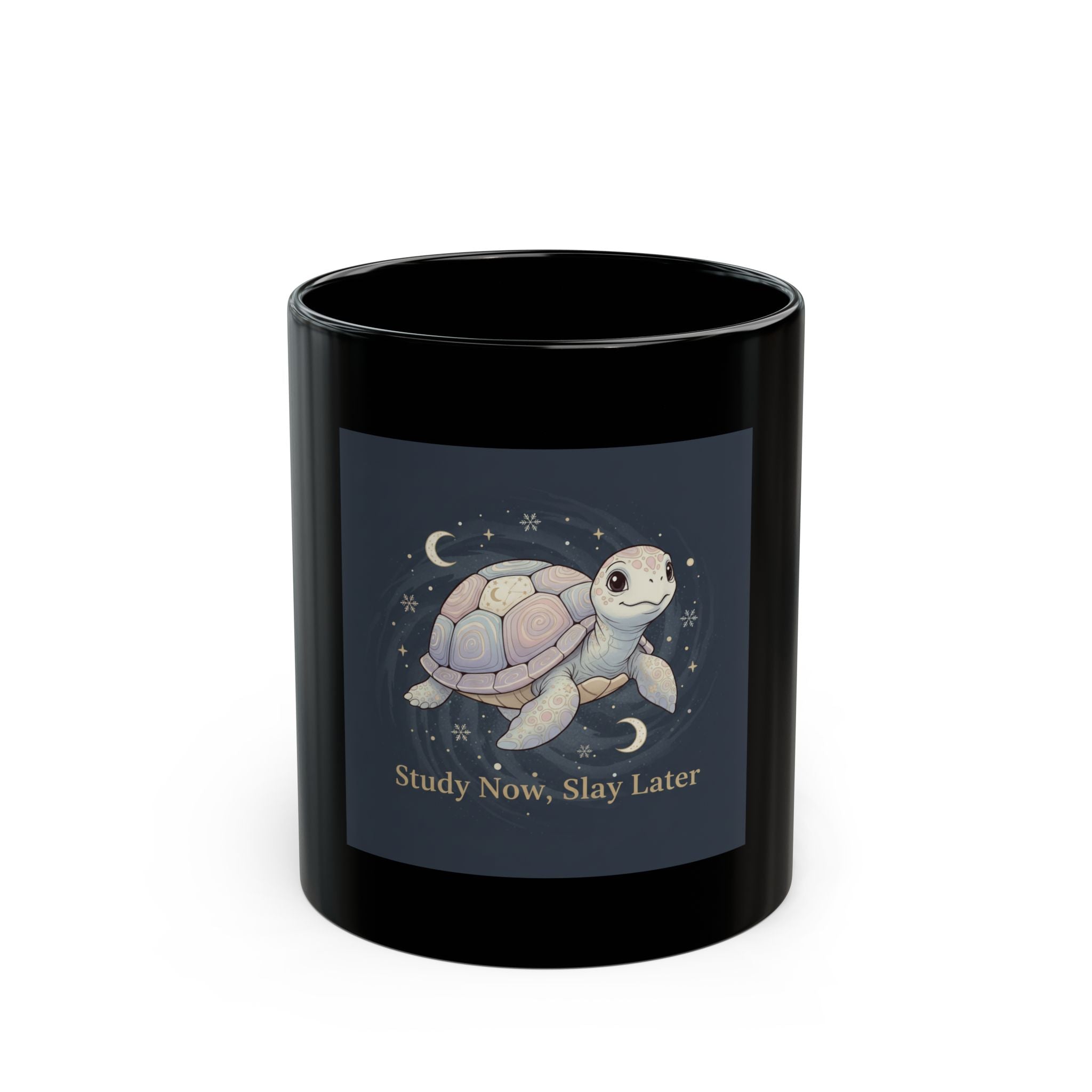Bunny Black Mug 11oz – Study Now Slay Later