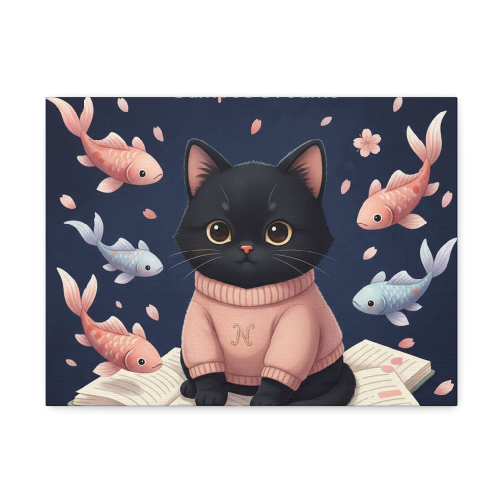 Black Cat Canvas Print – Success Looks Good on You Campus Dreams
