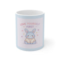 "LOVE YOURSELF FIRST" Black Cat Mug | College Girl Gift | Fashion | KayKay Classics