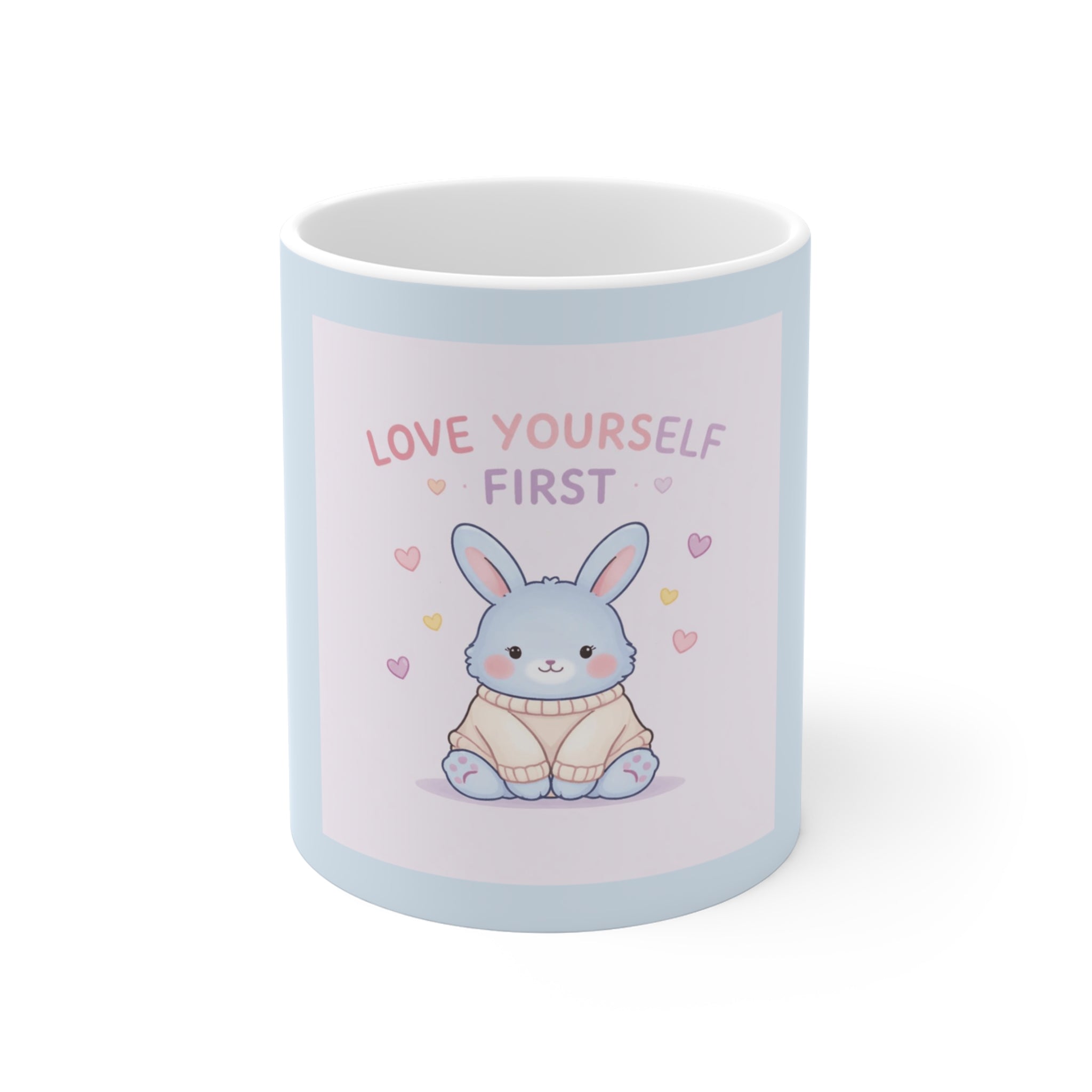 "LOVE YOURSELF FIRST" Black Cat Mug | College Girl Gift | Fashion | KayKay Classics