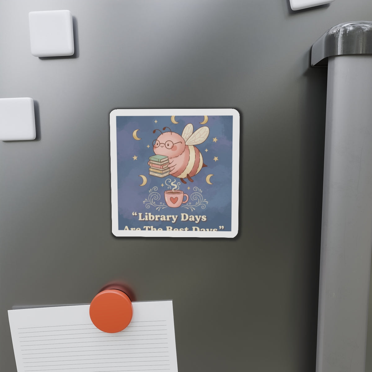Bee Die-Cut Magnet – Library Days Are the Best Days