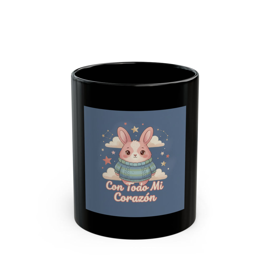 Bunny Black Mug 11oz – Con Todo Mi Corazn