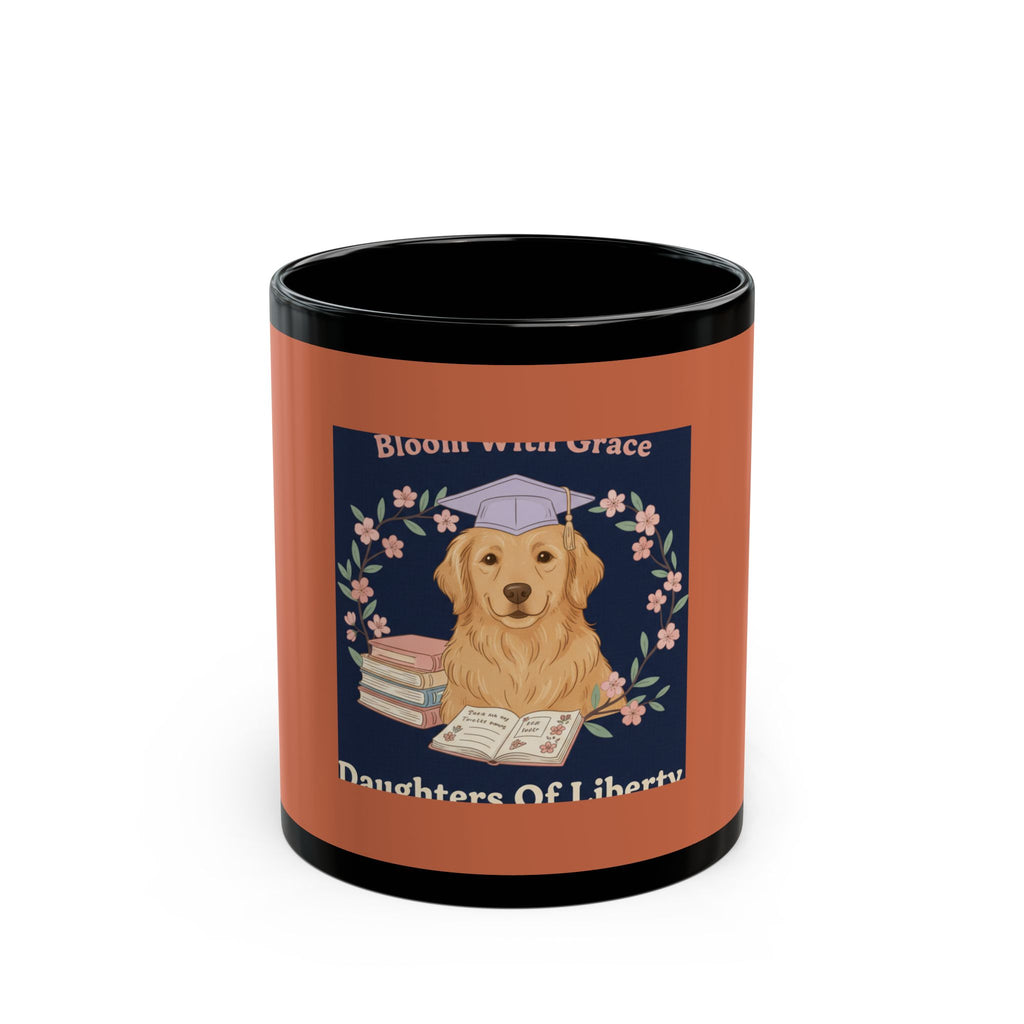 Golden Retriever Black Mug 11oz – Bloom With Grace