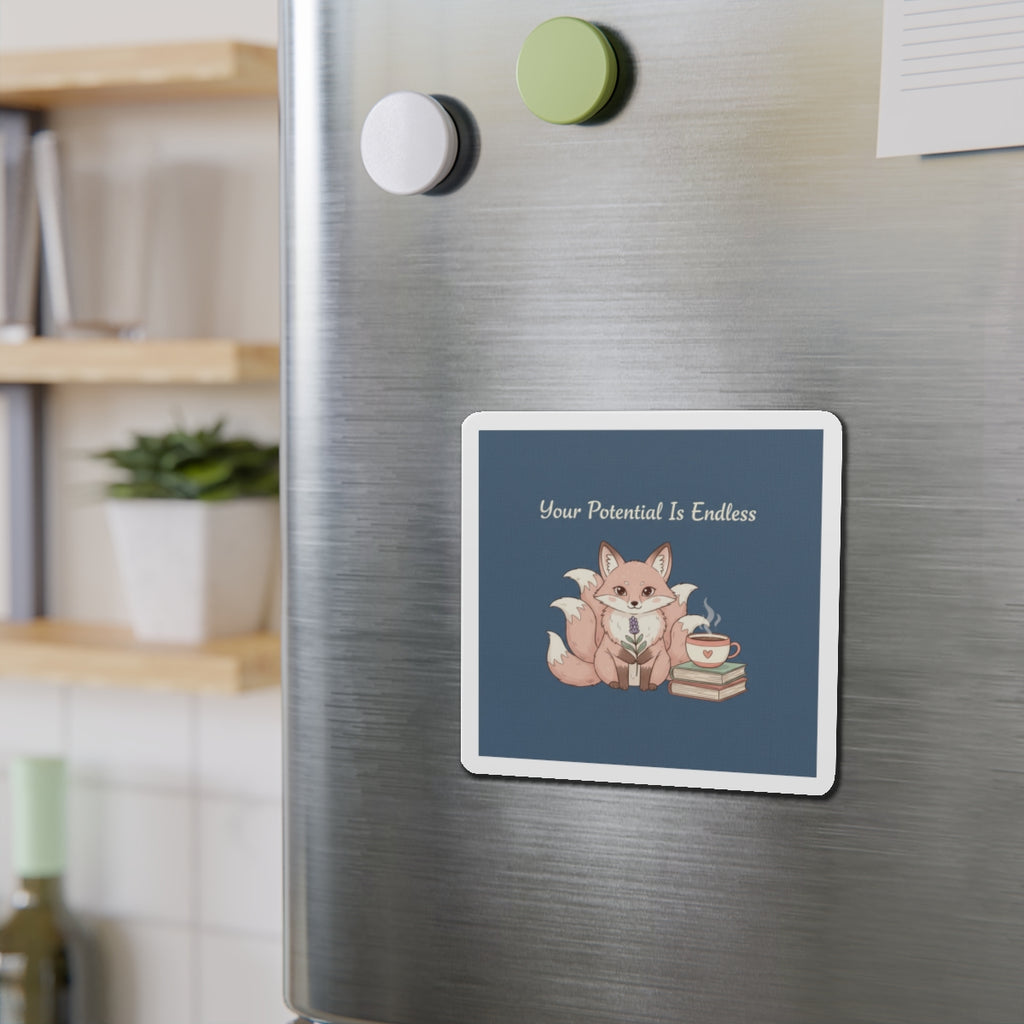 Kitsune Die-Cut Magnet – Your Potential is Endless