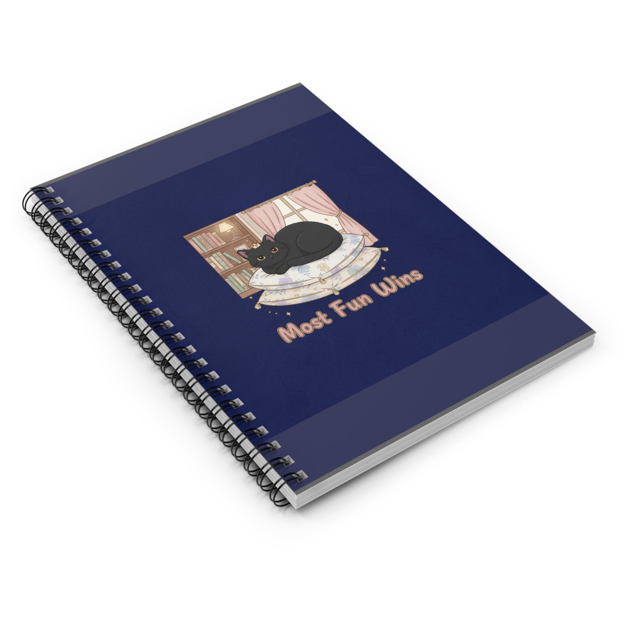 Black Cat Spiral Notebook – Most Fun Wins