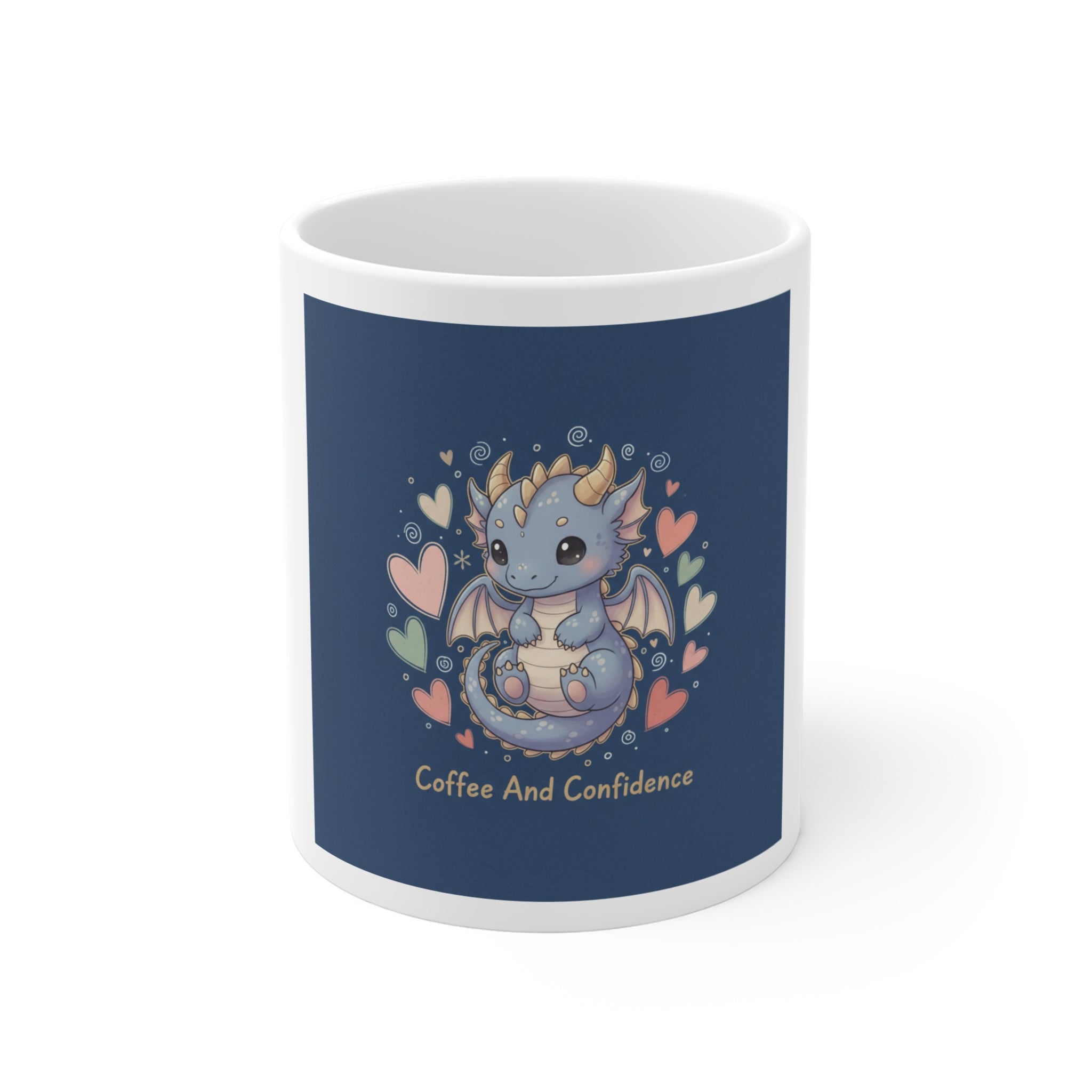 Coffee And Confidence Dragon Mug 11oz