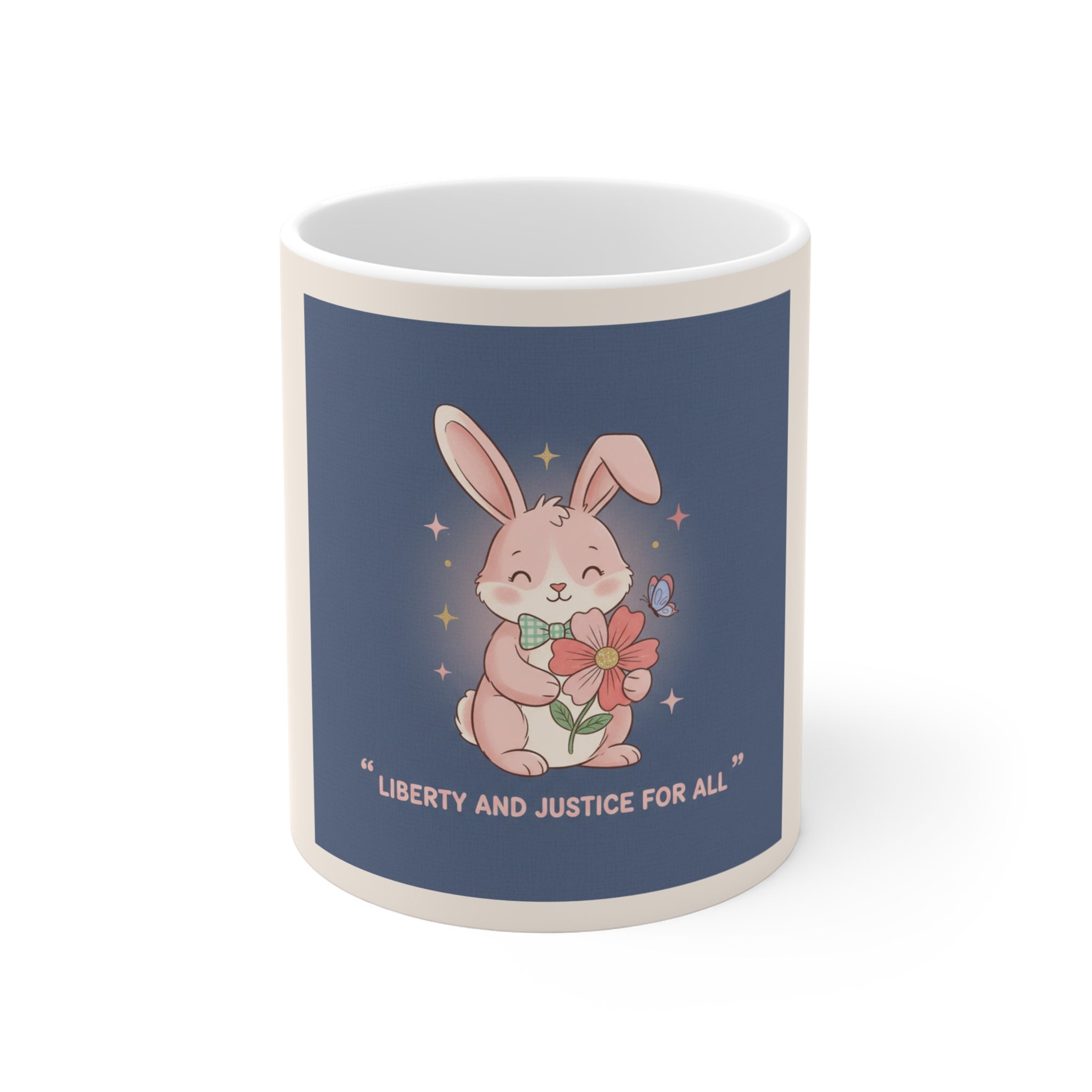 Rabbit Mug 11oz – Liberty and Justice for All