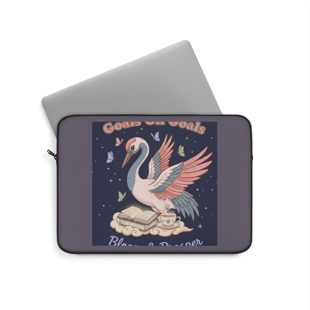 Crane Laptop Sleeve – Goals on Goals Bloom Prosper