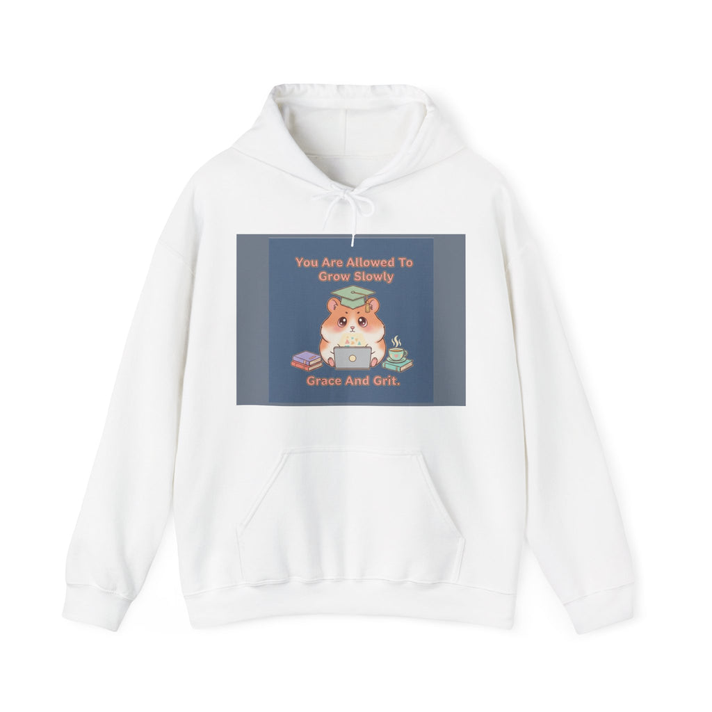 Hamster With Laptop Hoodie – You Are Allowed to Grow Slowly Grace and