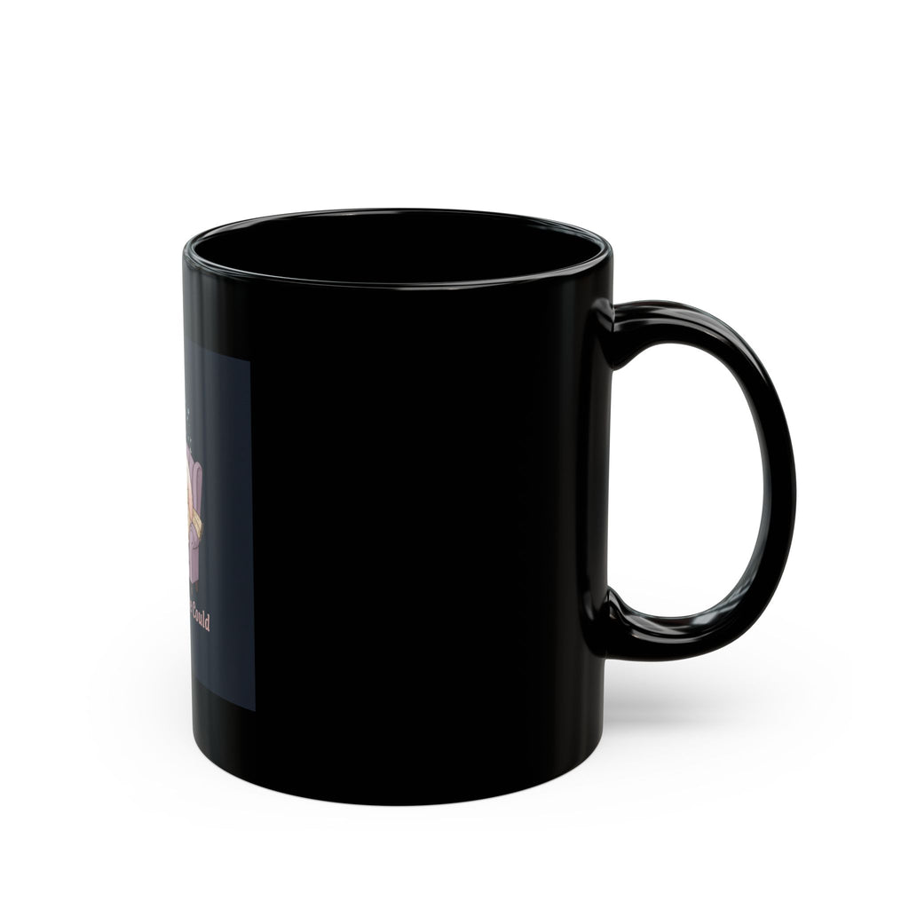 Bunny Black Mug 11oz – She Believed She Could