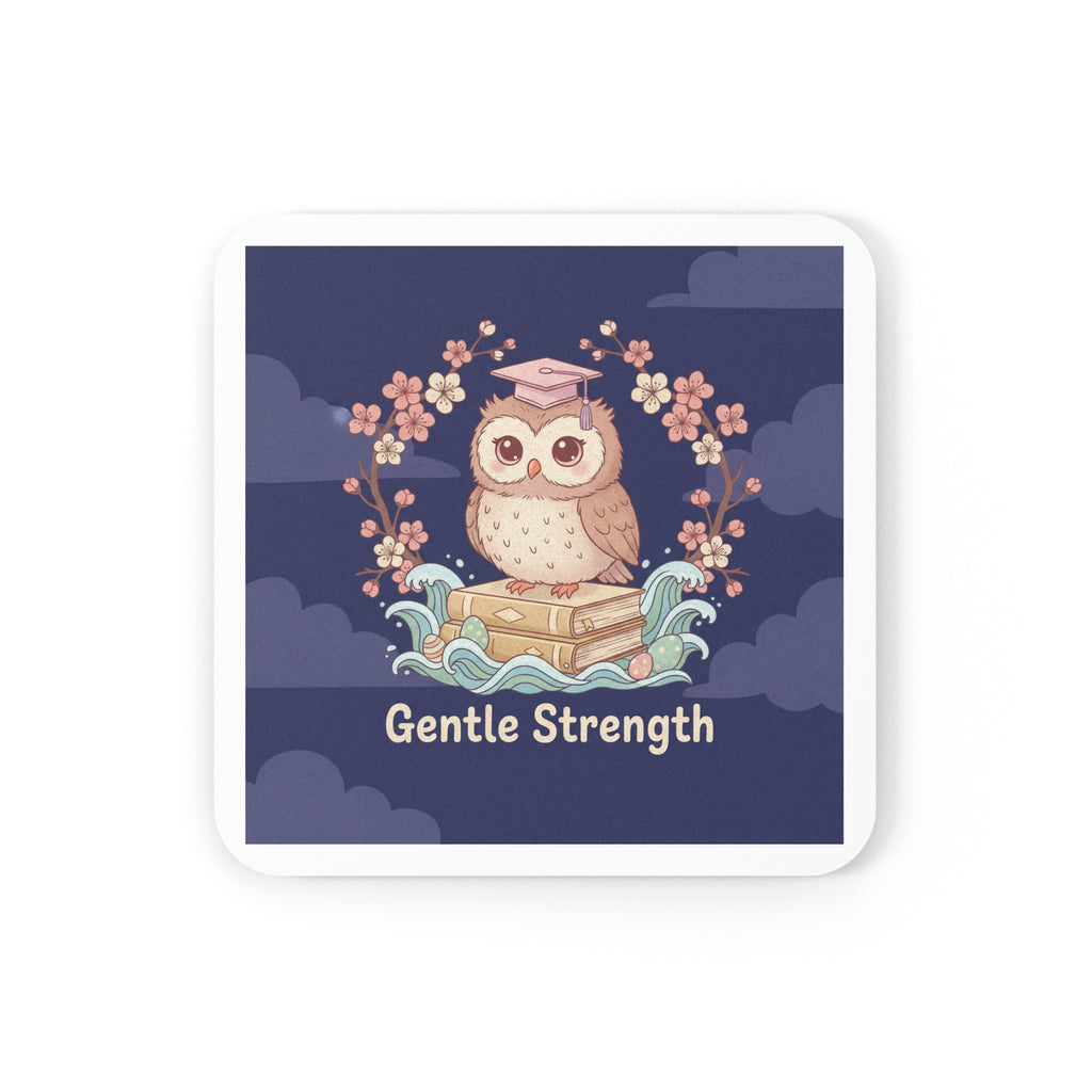 Owl Cork Coaster – Gentle Strength