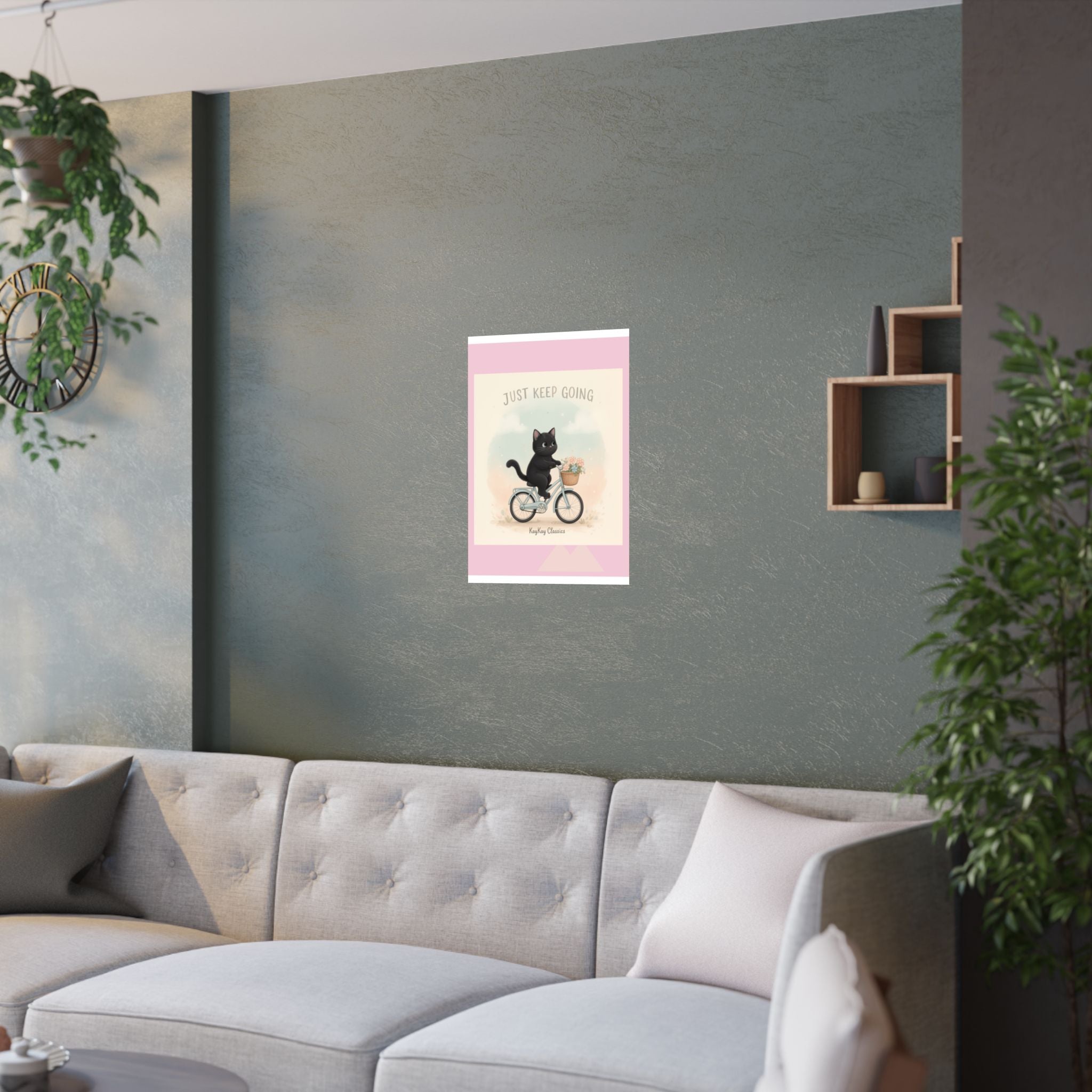 "Design" Black Cat Poster | College Girl Gift | Fashion | KayKay Classics