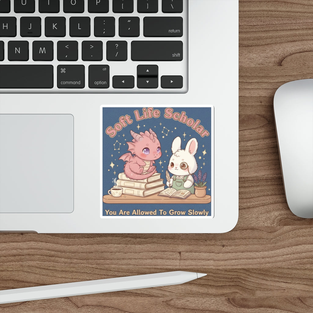 Dragon Die-Cut Sticker – Soft Life Scholar You Are Allowed to Gro
