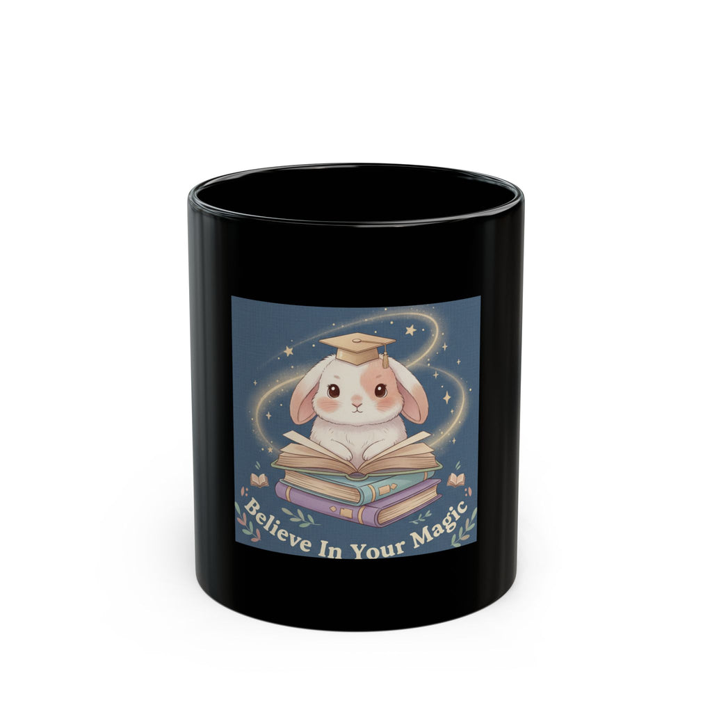 Bunny Black Mug 11oz – Believe in Your Magic