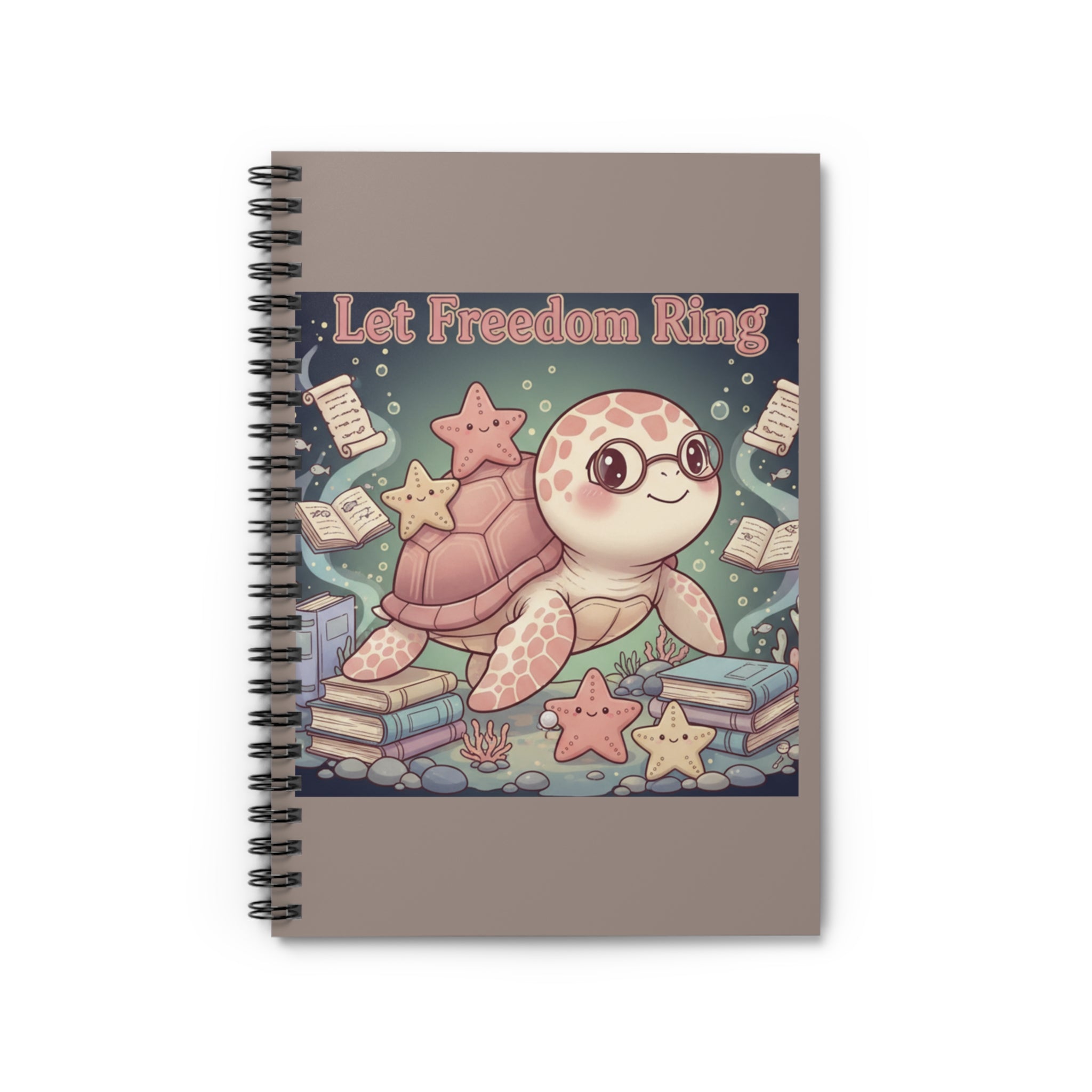 Turtle Spiral Notebook – Let Freedom Ring