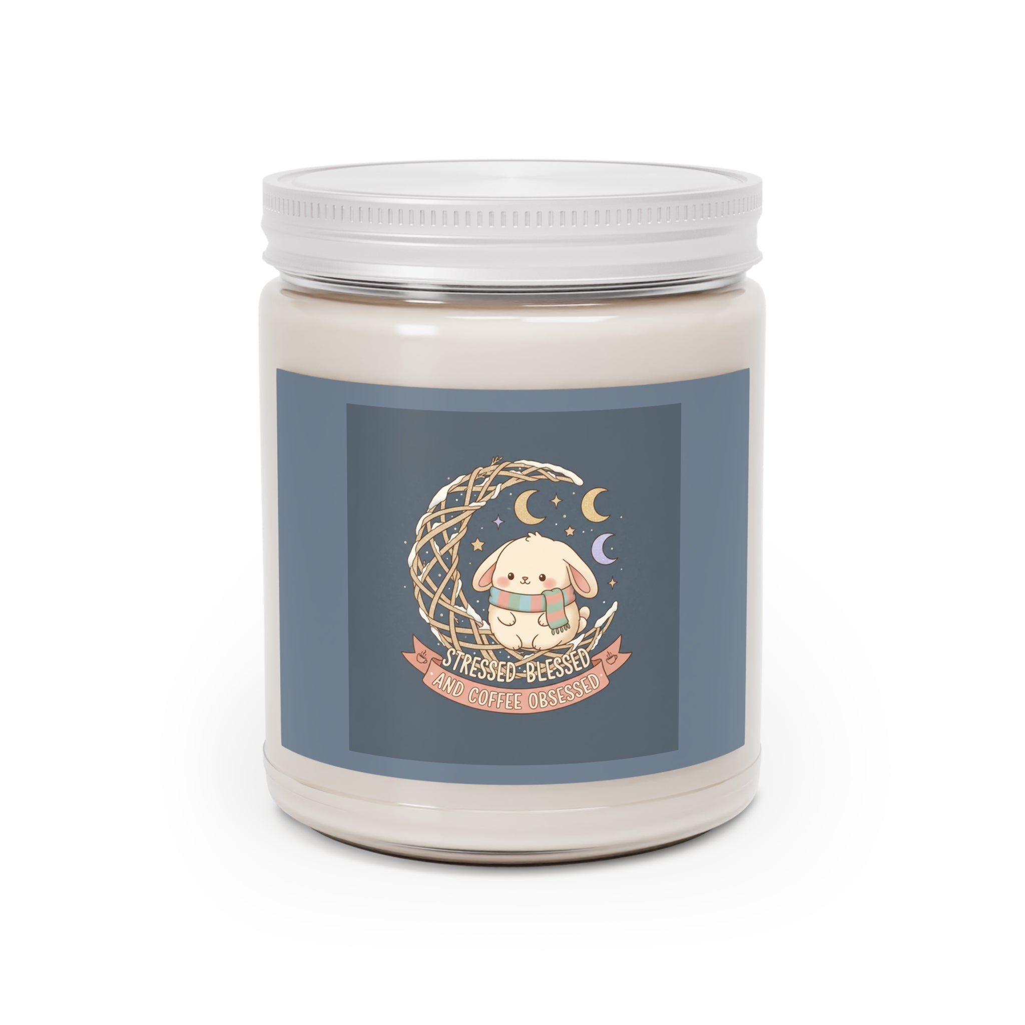 Stressed Blessed and Coffee Obsessed Scented Candle