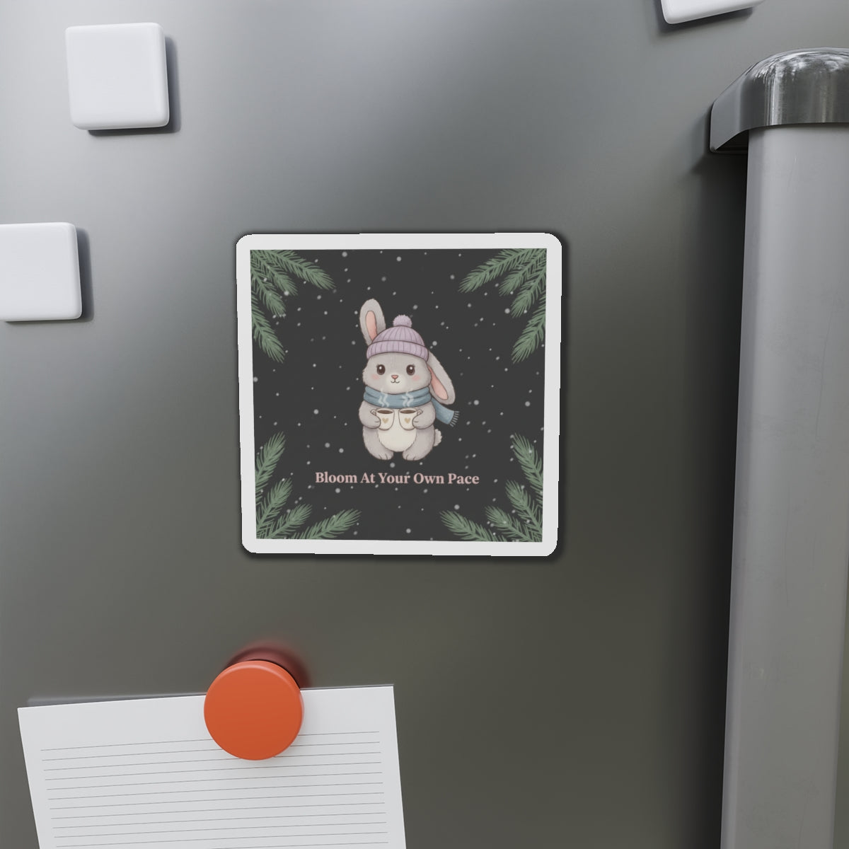 Bunny Die-Cut Magnet – Bloom at Your Own Pace