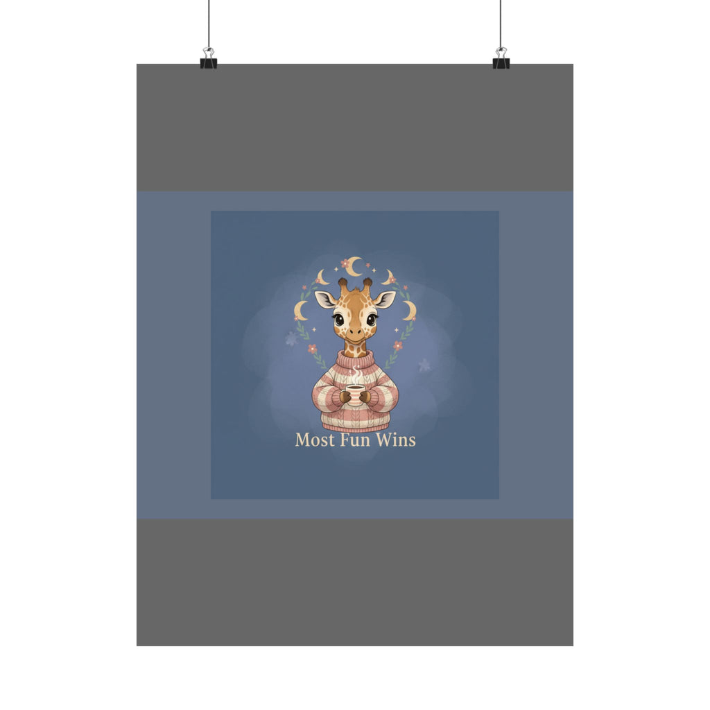Giraffe Poster – Most Fun Wins
