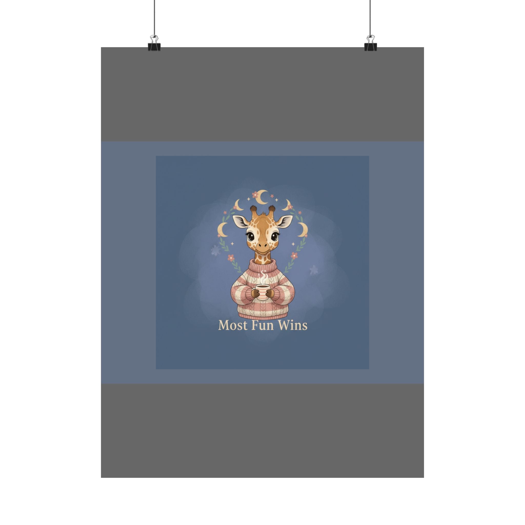 Giraffe Poster – Most Fun Wins