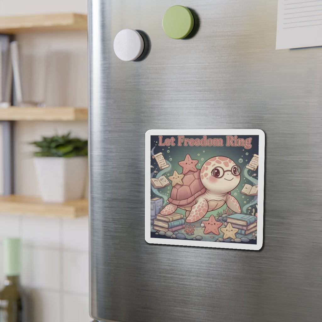 Turtle Die-Cut Magnet – Let Freedom Ring