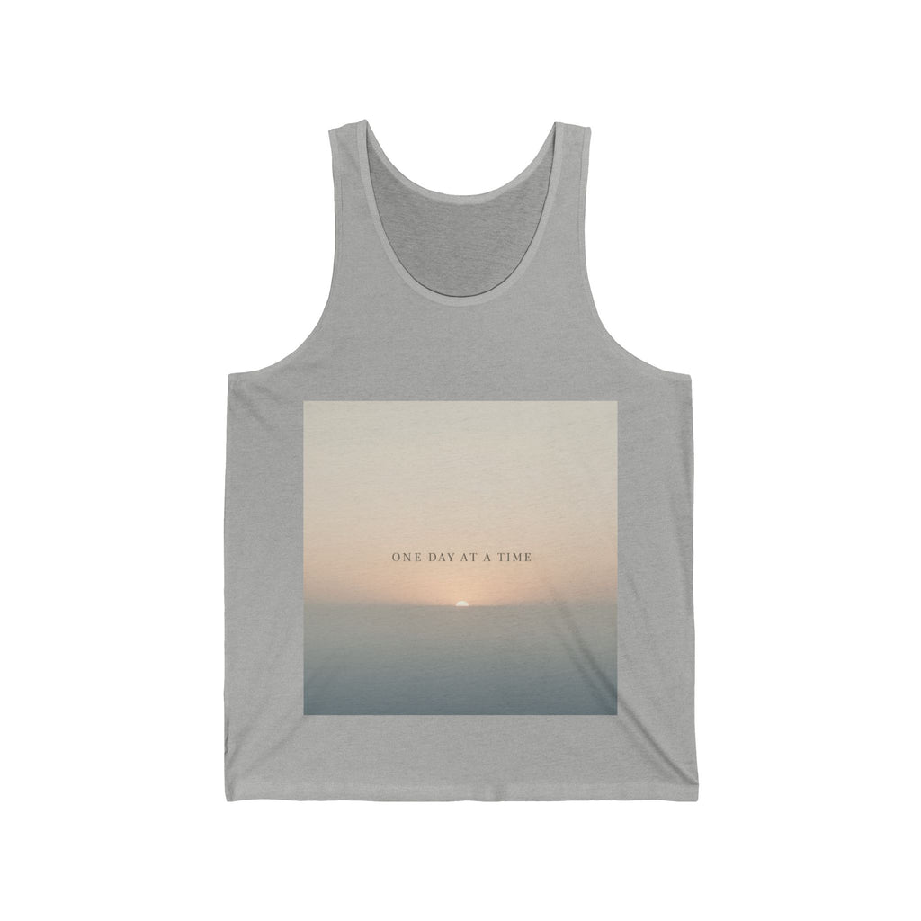 "ONE DAY AT A TIME" Black Cat Tank Top | College Girl Gift | Fashion | KayKay Classics