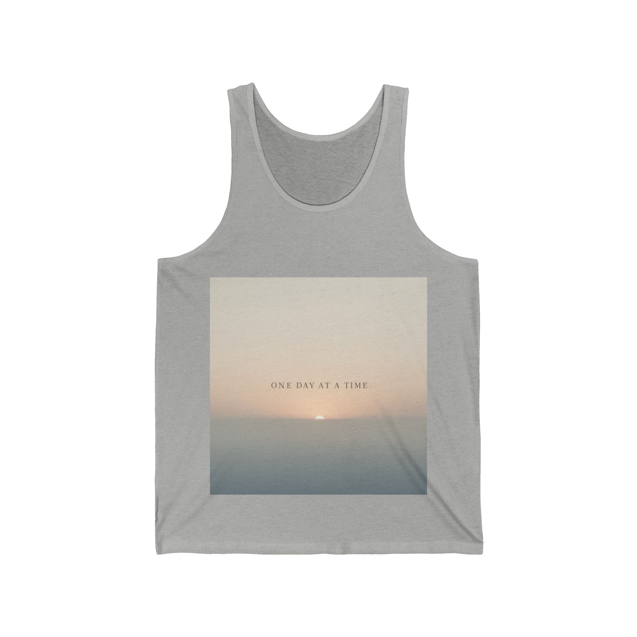 "ONE DAY AT A TIME" Black Cat Tank Top | College Girl Gift | Fashion | KayKay Classics